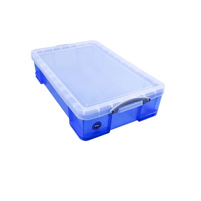 Opbergbox Really Useful 33 liter 710x440x165mm transparant blauw
