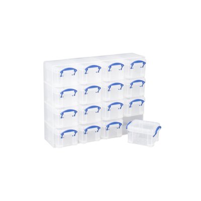 Opbergbox Really Useful 16x 0.14 liter 280x224x65mm transparant wit