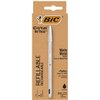 Balpen Bic Cristal Re-new medium zilver + 2 vullingen zwart foto