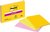 Memoblok Post-it 6445 Super Sticky 152x101mm assorti 3st