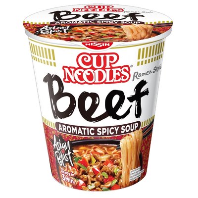 Noodles Nissin 5 spices beef cup