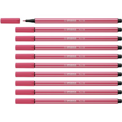 Viltstift STABILO Pen 68/49 medium aardbeienrood