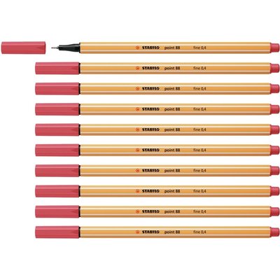 Fineliner STABILO point 88/47 fijn roestig rood