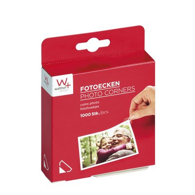 Fotohoeken walther design 10x15mm transparant 1000 stuks