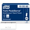 Handdoek Tork H5 PeakServe Universal 1-laags 201x225mm 12x410 vel wit 100585 foto