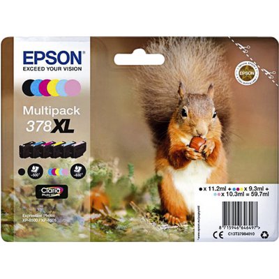 Inktcartridge Epson 378XL T3798 6 kleuren
