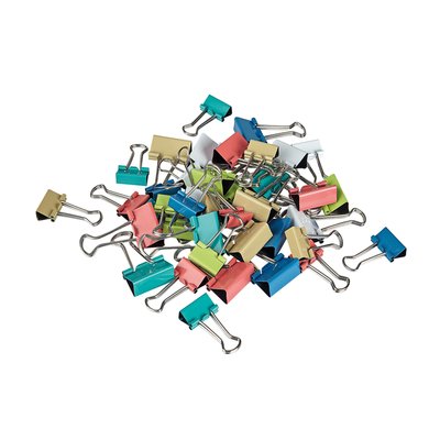 Papierklem MAUL 215 foldback 7mm + 9mm assorti 24 stuks