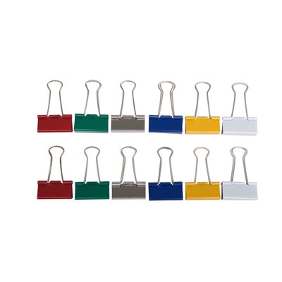 Papierklem MAUL 213 Foldback 32mm capaciteit 13mm assorti 12 stuks