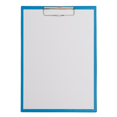 Klembordmap MAUL A4 staand met penlus PVC neon lichtblauw