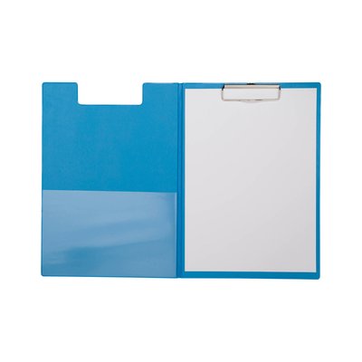 Klembordmap MAUL A4 staand met penlus PVC neon lichtblauw