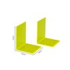 Boekensteun MAUL 10x10x13cm acryl set 2 neon geel transparant foto