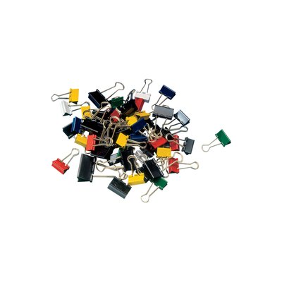 Papierklem MAUL 215 foldback 19mm capaciteit 7mm assorti 12 stuks