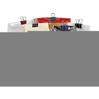 Papierklem MAUL 215 foldback 19mm capaciteit 7mm assorti 12 stuks