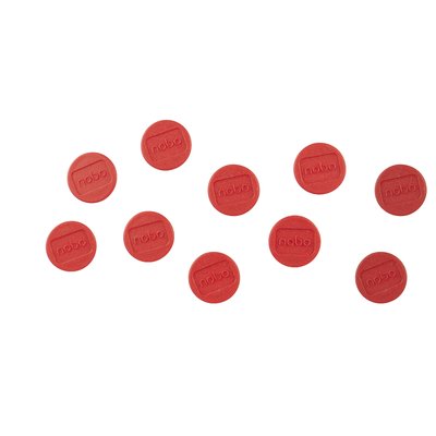 Aimant Nobo 13mm rouge 10 pièces