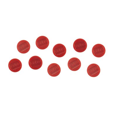 Aimant Nobo 32mm rouge 10 pièces
