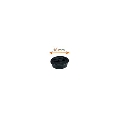 Aimant Nobo 13mm noir 10 pièces