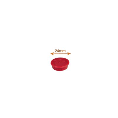 Magneet Nobo 24mm rood 10 stuks