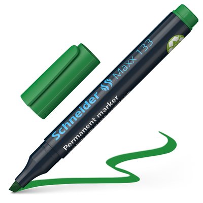 Permanent marker Schneider Maxx 133 schuin 1-4mm assorti 4 stuks