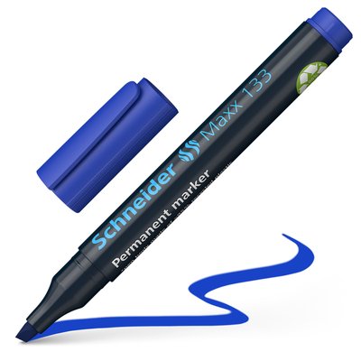 Permanent marker Schneider Maxx 133 schuin 1-4mm assorti 4 stuks