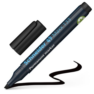 Marqueur permanent Schneider Maxx 133 biseauté 1-4mm noir