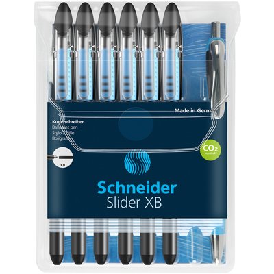 Rollerpen Schneider Slider Basic XB zwart + 1 gratis Rave balpen