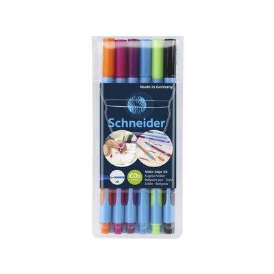 Stylo bille Schneider Slider Edge Extra Large étui de 6 couleurs