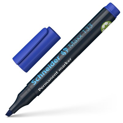 Marqueur permanent Schneider Maxx 133 biseauté 1-4mm bleu