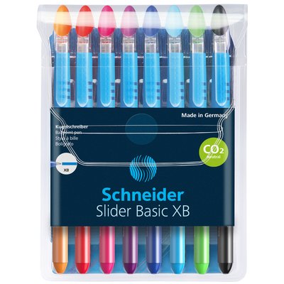 Rollerpen Slider Basic Colours extra breed etui à 8 stuks