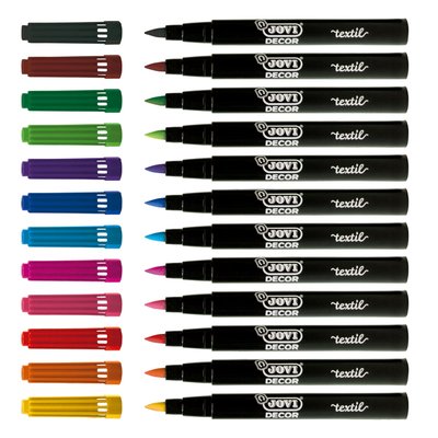Feutre textile Jovi set de 12 couleurs