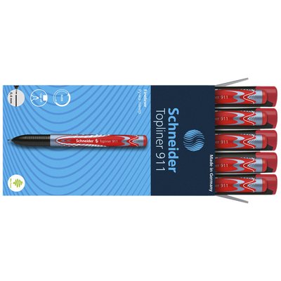 Fineliner Schneider Topliner 911 0.4mm rood