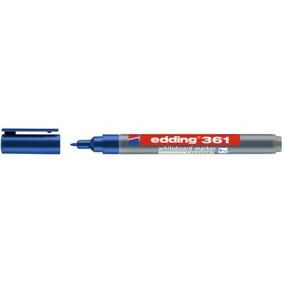 Marqueur tableau blanc edding 361 ogive 1mm bleu