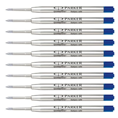Balpenvulling Parker Quinkflow medium blauw blister à 10 stuks