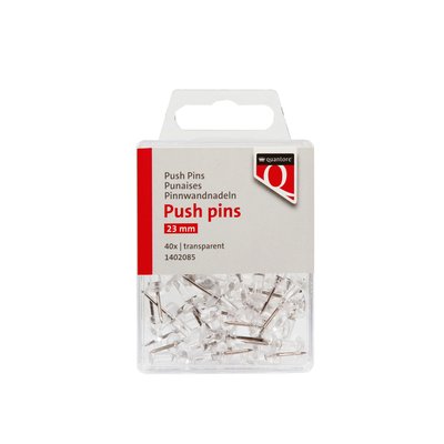 Push pins Quantore 40 stuks transparant