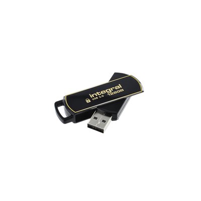 USB stick 3.0 Integral Secure 360 USB-A 128GB zwart