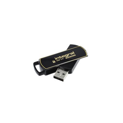 USB stick 3.0 Integral Secure 360 USB-A 256GB zwart