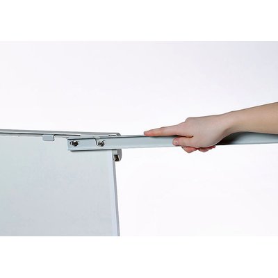 Chevalet mobile Dahle Team acier laqué blanc magnétique avec bras réglables