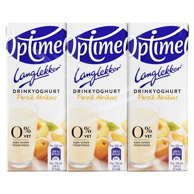 Yaourt à boire Optimel LekkerLang pêche abricot 20cl