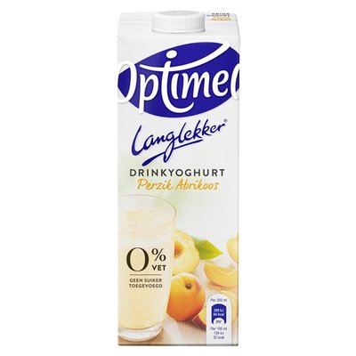 Drinkyoghurt Optimel Langlekker perzik abrikoos 1liter