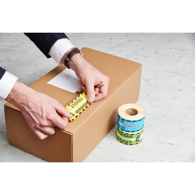 Etiquette d'avertissement Rillprint Heavy 46x125mm vert 250 pièces