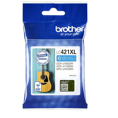 Inktcartridge Brother LC-421XLC blauw