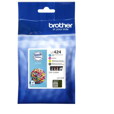 Cartouche d'encre Brother LC-424 noir + 3 couleurs