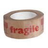 Waarschuwingstape IEZZY 50mmx50m 80% gerecycled papier bruin rood foto