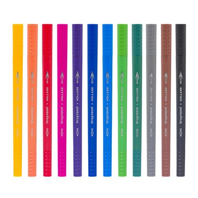 Fineliner / feutre pinceau Bruynzeel Expression set 12 couleurs