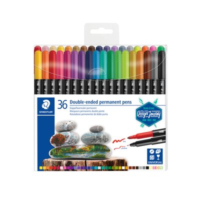 Feutre Staedtler Design Journey permanent double pointe assorti 36 couleurs