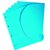 Smartfolder geperforeerde opbergmappen A4 blauw 6 stuks