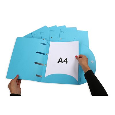 Smartfolder geperforeerde opbergmappen A4 blauw 6 stuks