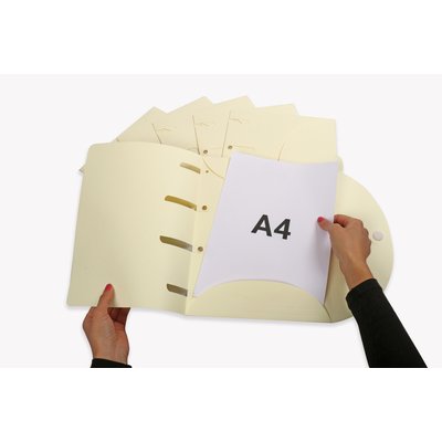 Smartfolder geperforeerde opbergmappen A4 Beige 6 stuks