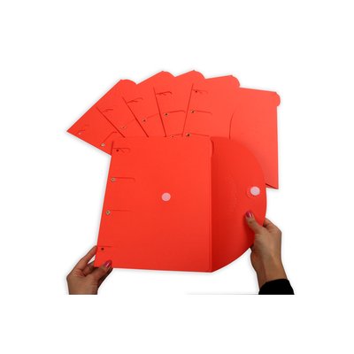 Chemise perforée Smartfolder A4 rouge 6 pièces