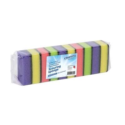 Schuurspons Cleaninq assorti 10 stuks