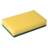Eponge à récurer Cleaninq 140x90x28mm jaune/vert 10 pièces Photo